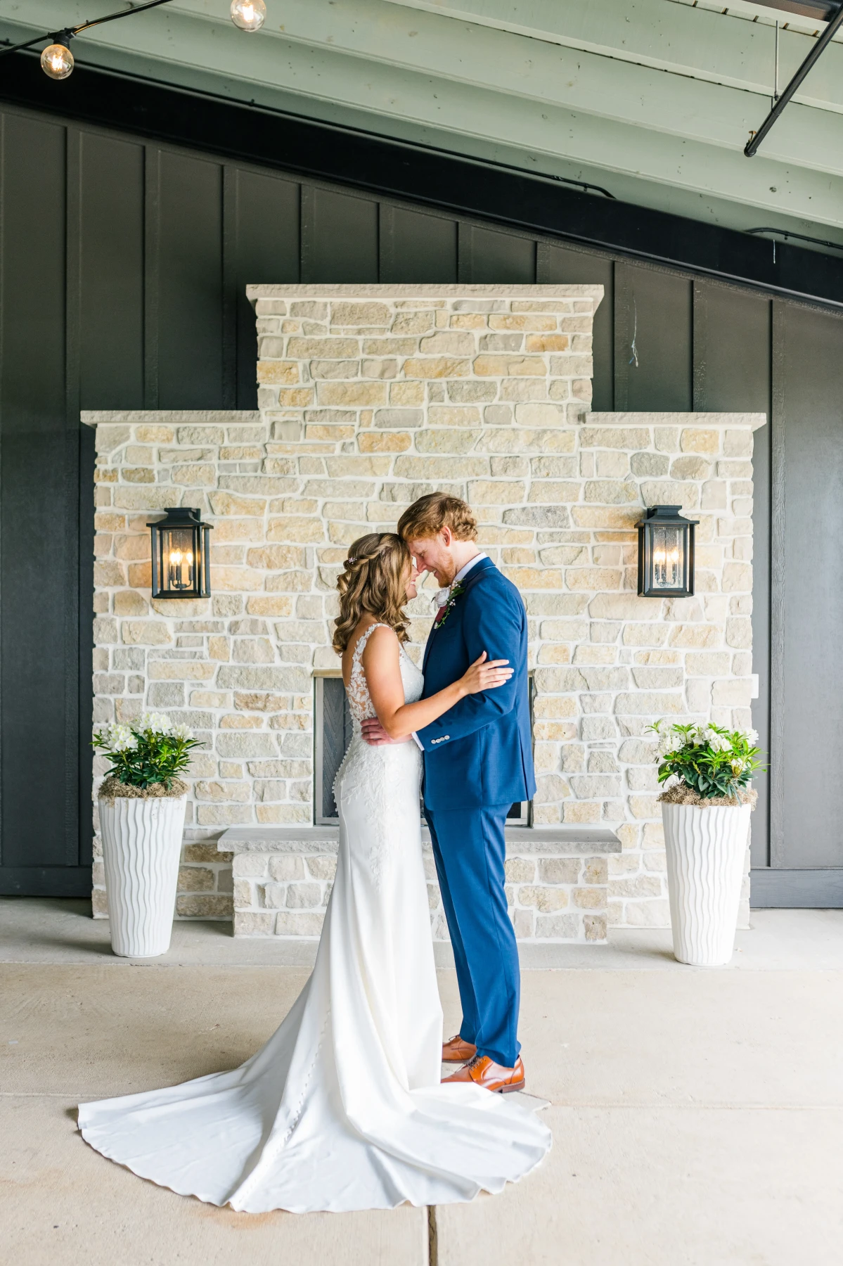 Wedding photos taken outside of Brentsville Hall in Manassas, VA