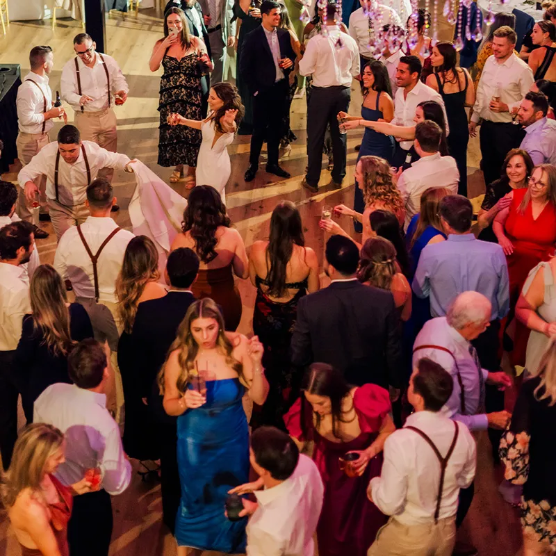 A bird's eye view of the huge dance floor at Brentsville Hall. There's room for everyone - come on out!